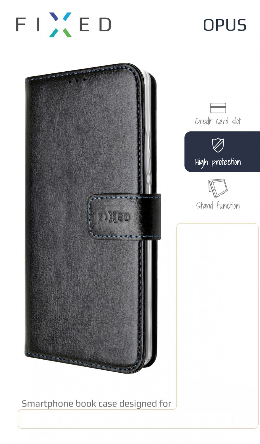 FIXED Opus flipové pouzdro pro Samsung Galaxy Note 10, černé