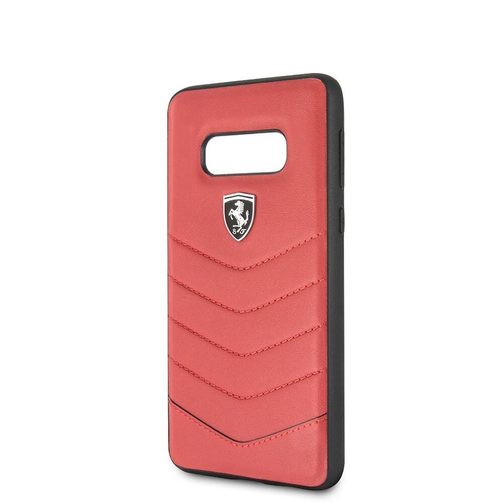 Ferrari Heritage Quilted FEHQUHCS10LRE kožený kryt pro Samsung Galaxy S10e red