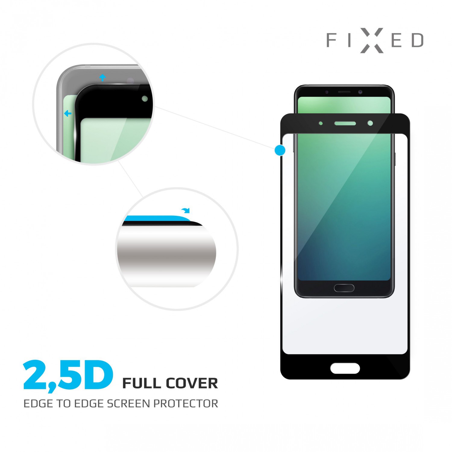 Tvrzené sklo FIXED Full-Cover pro Samsung Galaxy A80, černá