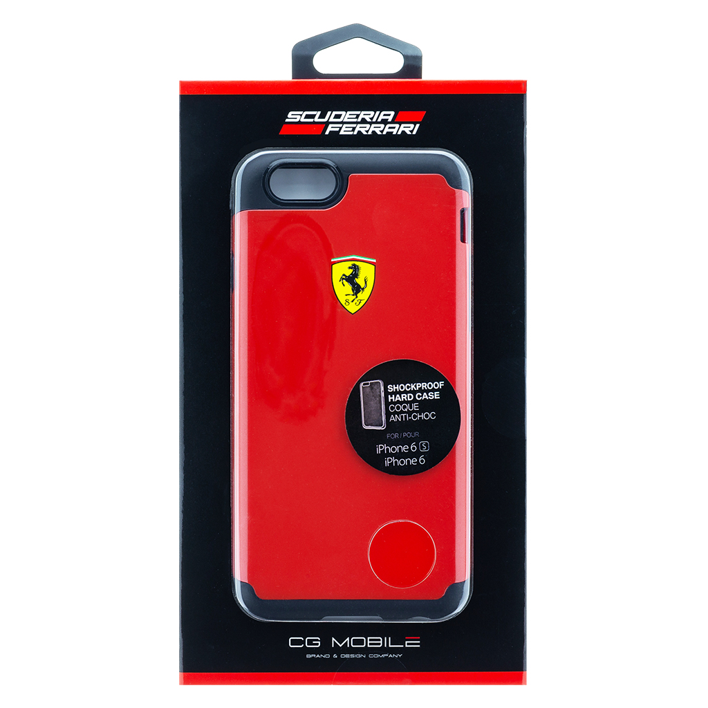 Ferrari ShockProof FESPHCP6RE zadní kryt pro Apple iPhone 6/6s red