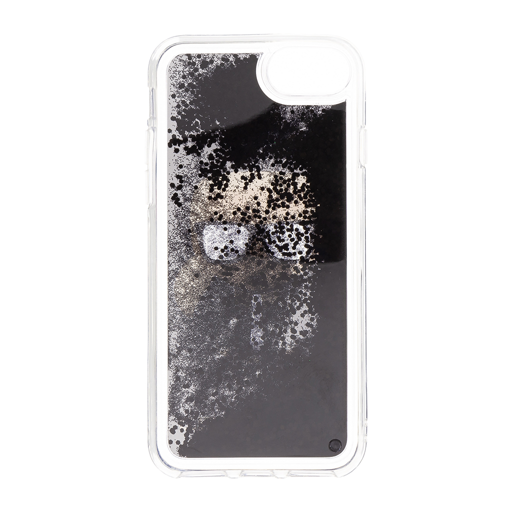 Silikonové pouzdro Karl Lagerfeld Iconic Glitter pro Apple iPhone 7/8/SE 2020, black