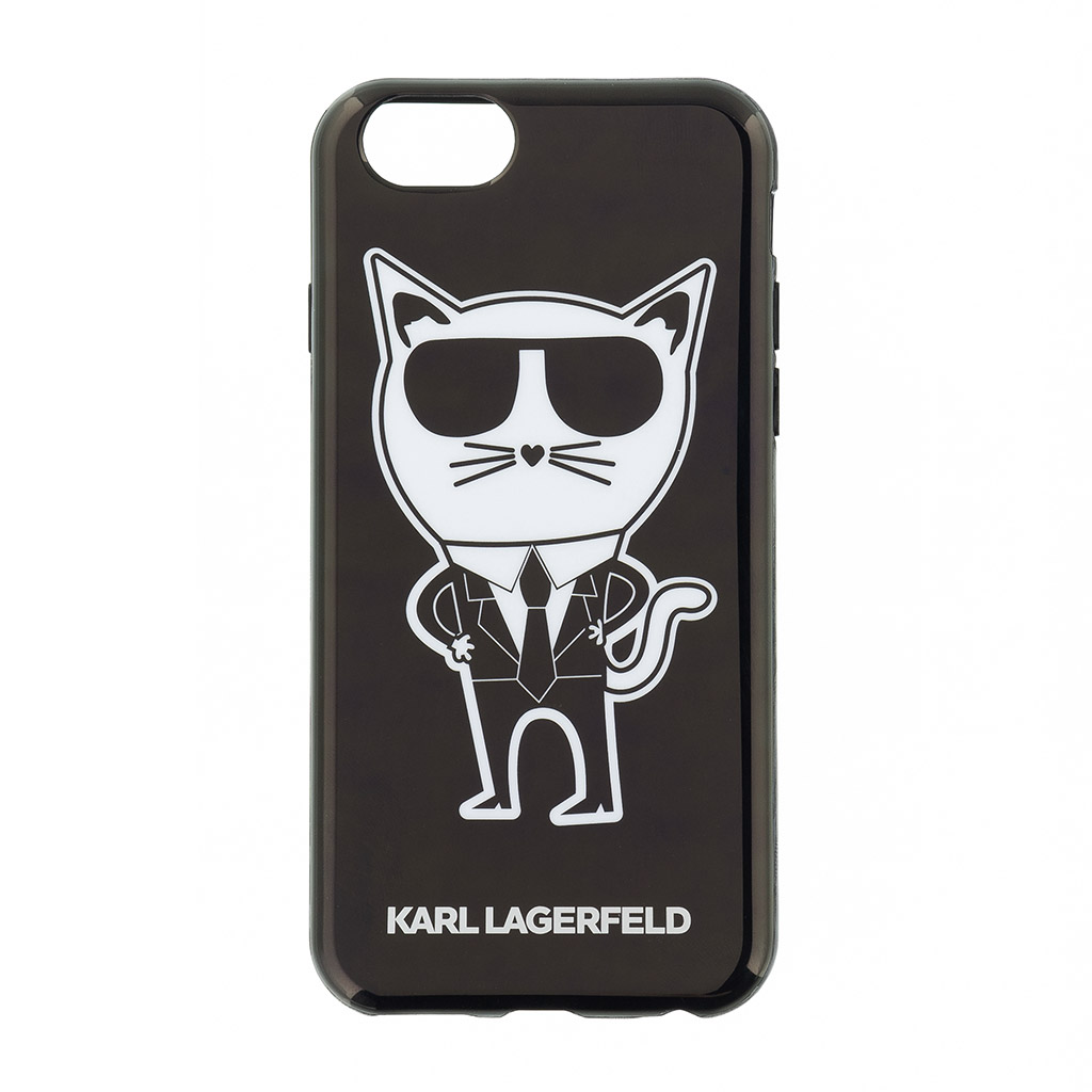 Silikonové pouzdro Karl Lagerfeld K-Team pro Apple iPhone 6/6S, black