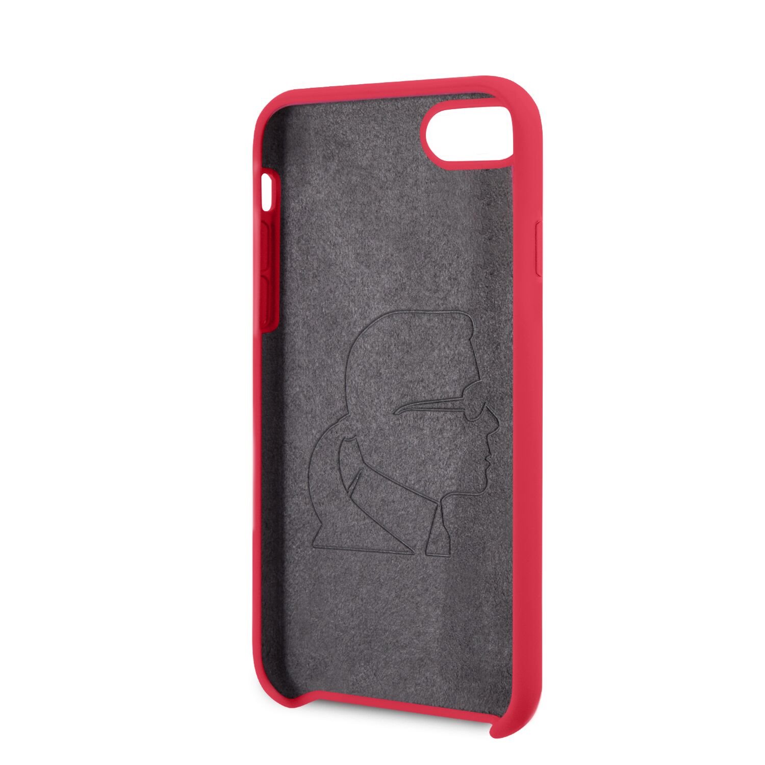 Silikonové pouzdro Karl Lagerfeld Full Body pro Apple iPhone 7/8/SE2020/SE2022, červená