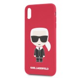 Silikonové pouzdro Karl Lagerfeld Full Body Iconic Apple iPhone XS Max, red