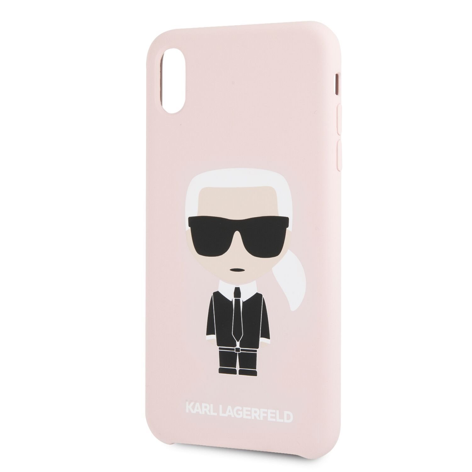 Silikonové pouzdro Karl Lagerfeld Body Iconic Apple iPhone XR, pink
