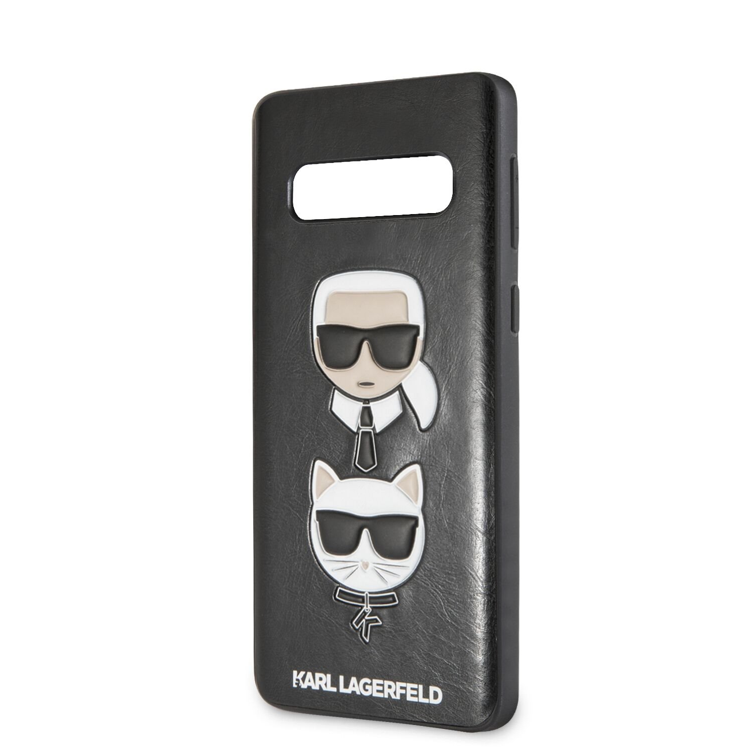 Silikonové pouzdro Karl Lagerfeld Karl and Choupette Hard pro Samsung Galaxy S10, black