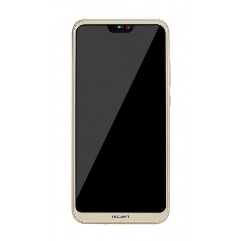 LCD + dotyk + rámeček + baterie pro Huawei P20 Lite, gold (Service Pack)