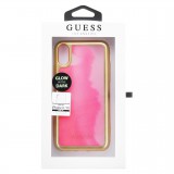 Guess Glow in The Dark GUHCPXGLTRPI Zadní kryt pro Apple iPhone X/XS gold/pink