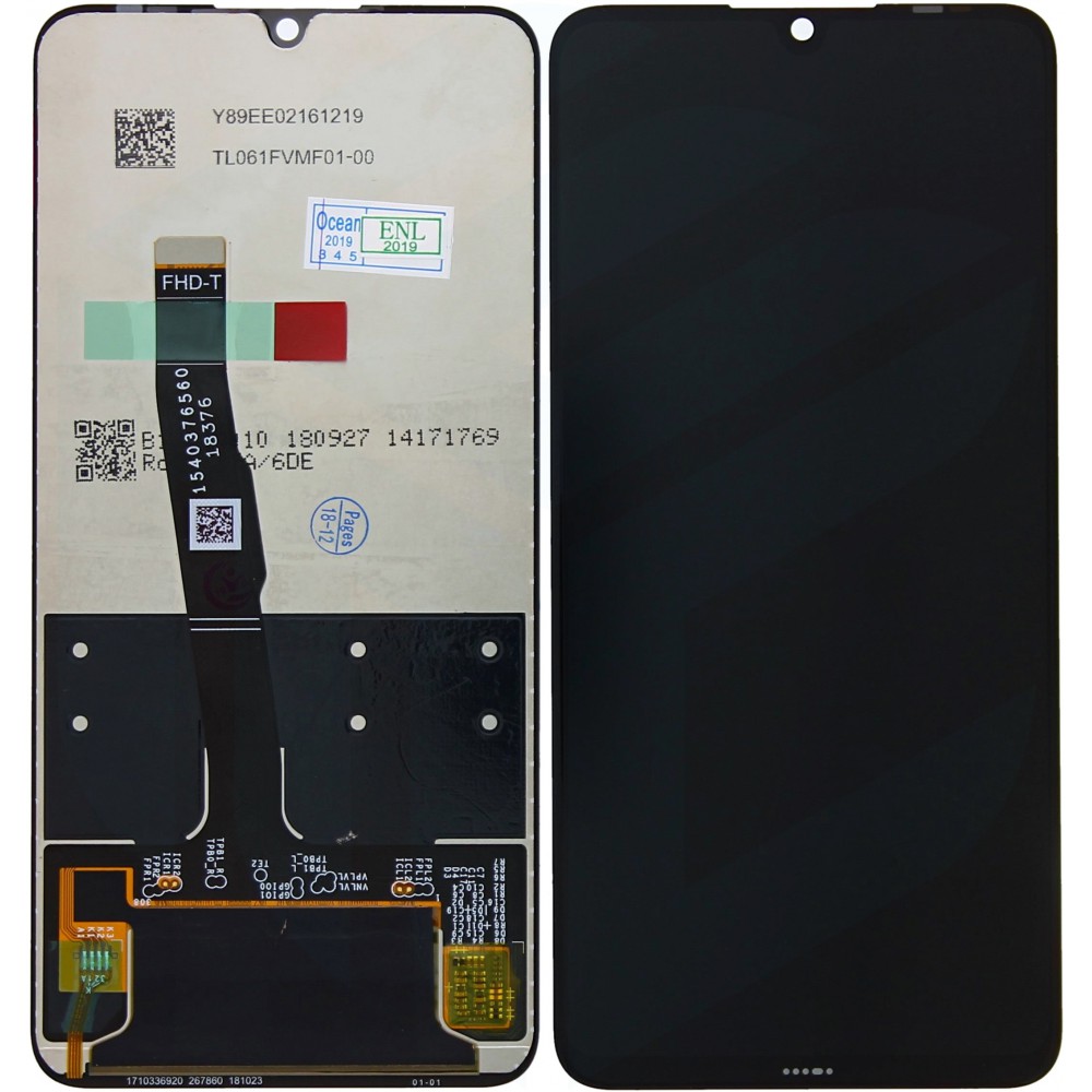 LCD + dotyk + přední kryt pro Huawei P30 Lite, black (Service Pack) pro 48MP foto