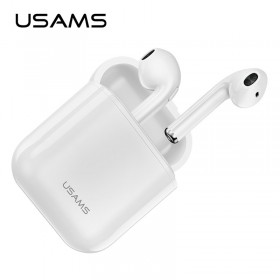 USAMS LC Dual Stereo 5.0 bezdrátová sluchátka bílá 