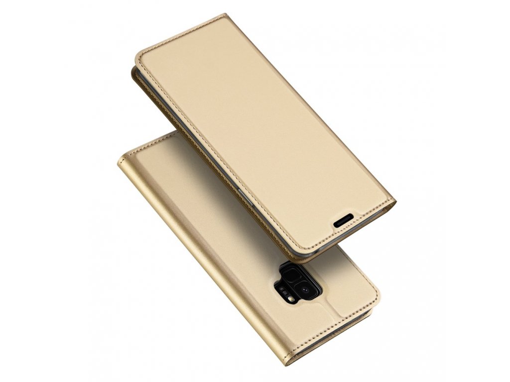 Flipové pouzdro Dux Ducis Skin pro Samsung Galaxy A70, zlatá