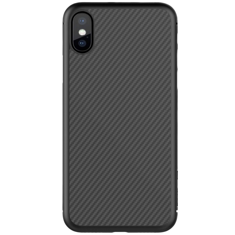 Ochranný zadní kryt Nillkin Synthetic Fiber Carbon pro Apple iPhone X/XS, black