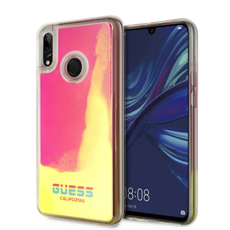 Zadní kryt Guess Califonia Glow in the Dark pro Huawei P Smart 2019, pink