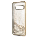 Zadní kryt Guess Glitter 4G Peony pro Samsung Galaxy S10+, gold