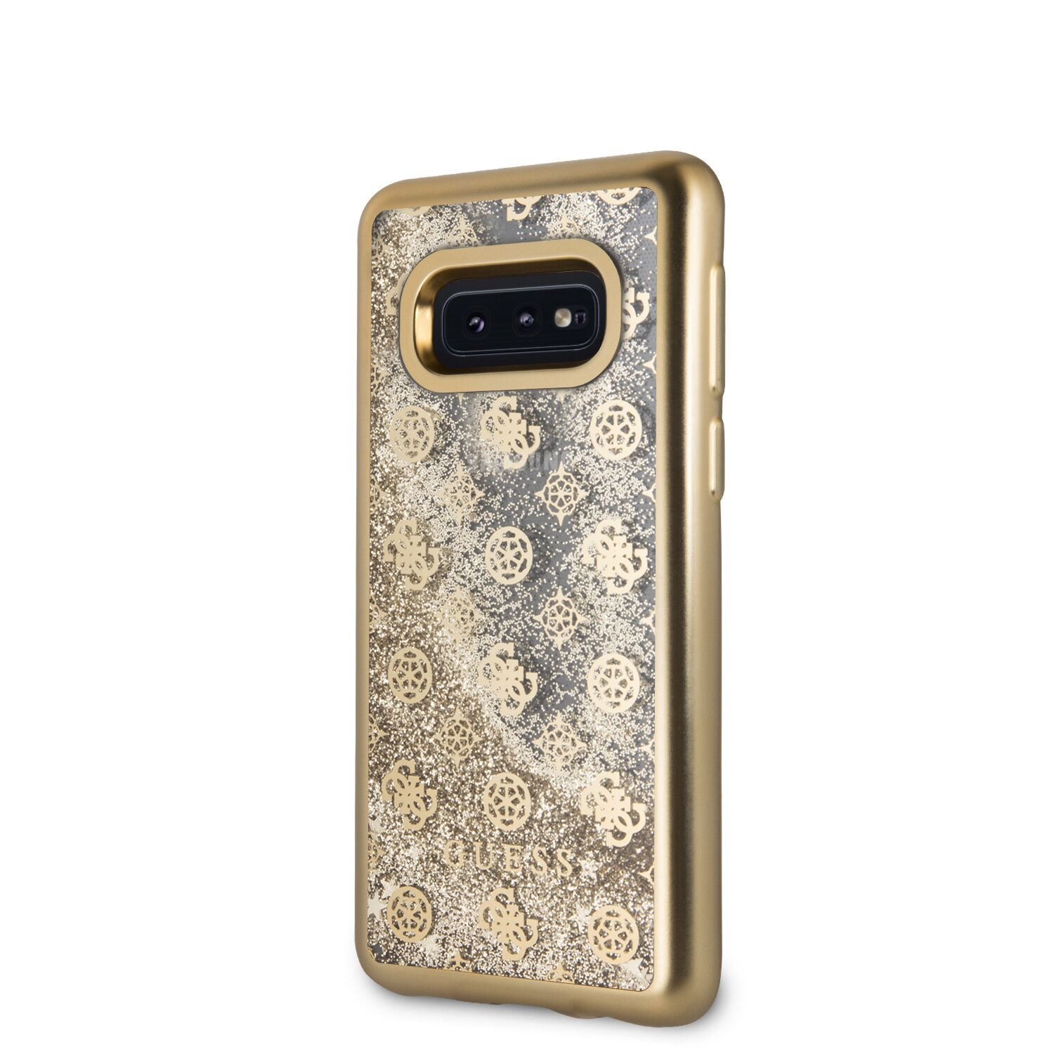 Zadní kryt Guess Glitter 4G Peony pro Samsung Galaxy S10, gold