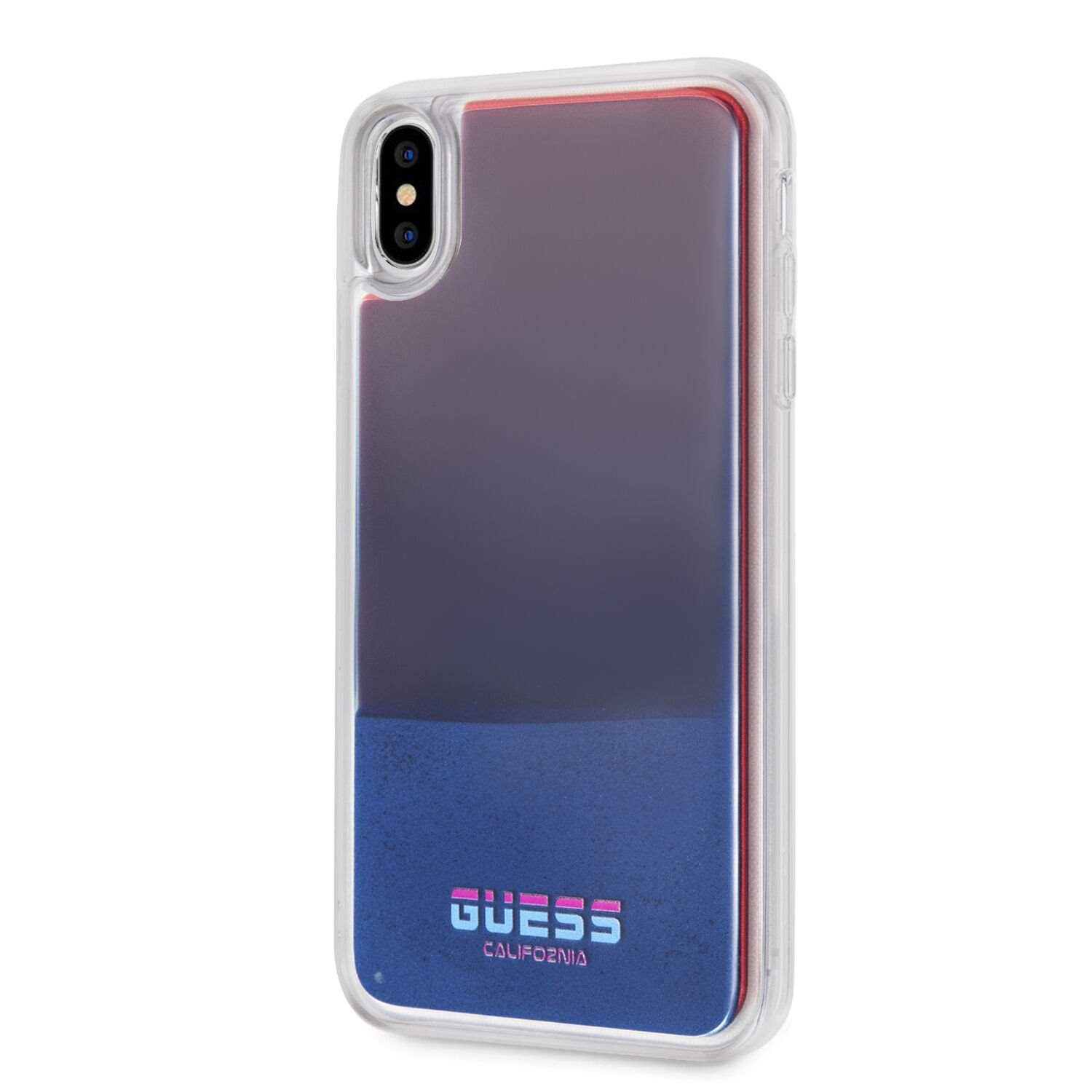 Zadní kryt Guess Glow in The Dark pro Apple iPhone XS Max, sand/red