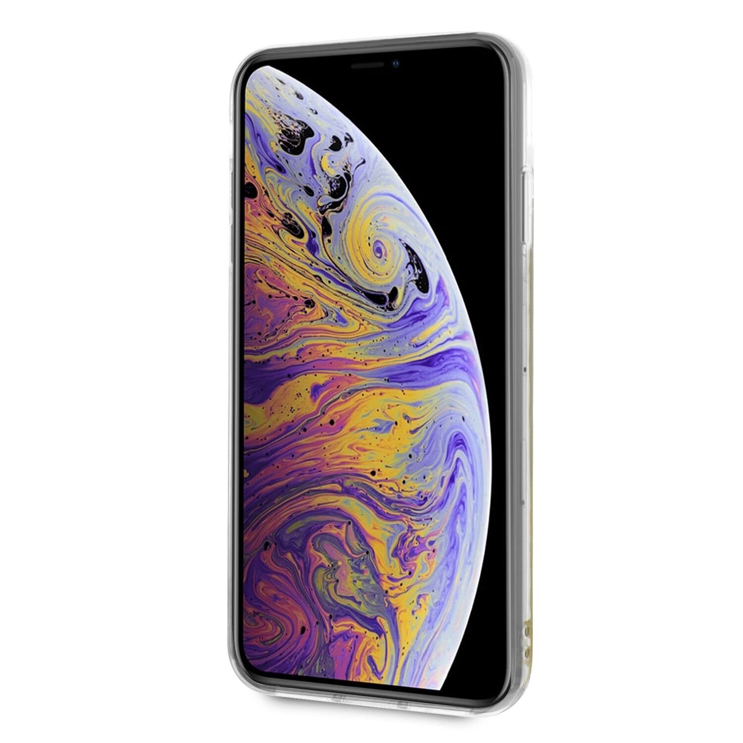 Zadní kryt Guess Glow in The Dark pro Apple iPhone XS Max, sand/pink