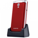 Mobilní telefon ALIGATOR V710 Senior červeno-stříbrný + stolní nabíječka