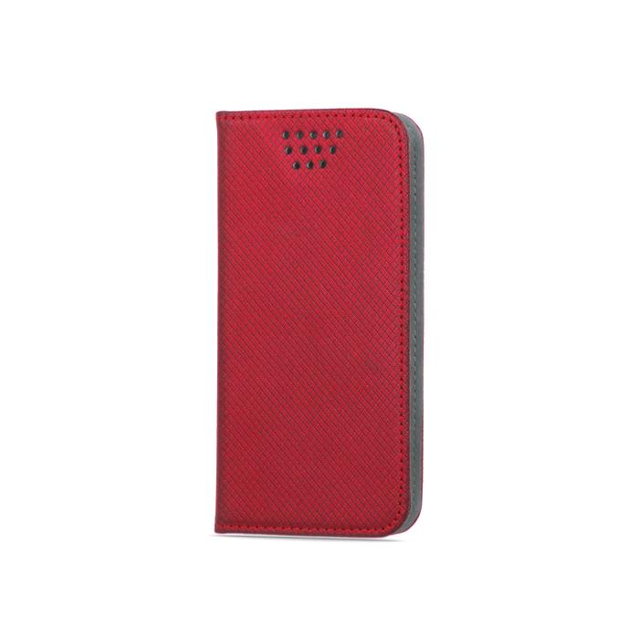 Flipové pouzdro Smart Magnet typ B univerzální  4,5-5,0", červené