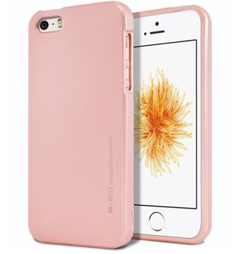 Levně Silikonové pouzdro Mercury iJelly Metal pro Apple iPhone X, růžovo/zlaté