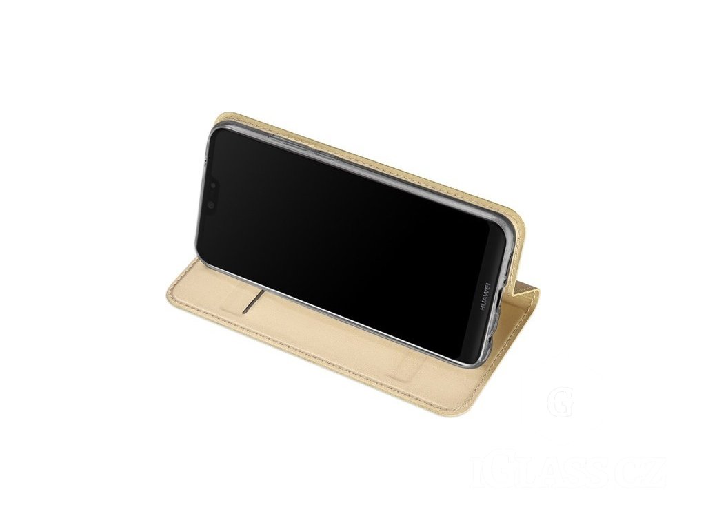 Flipové pouzdro Dux Ducis Skin pro Samsung Galaxy A20e, zlatá