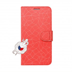 FIXED FIT flipové pouzdro pro Apple iPhone 11 Pro Max, motiv Red Mesh