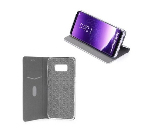 Flipové pouzdro Forcell Luna Book Silver pro Samsung Galaxy J4 Plus, black