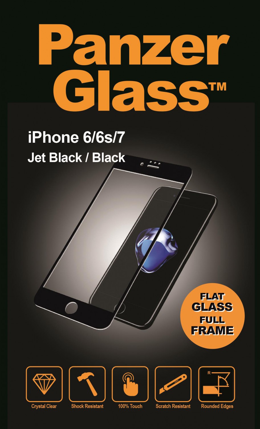 Ochranné sklo displeje PanzerGlass Edge to Edge pro Apple iPhone 6/6S/7/8, black
