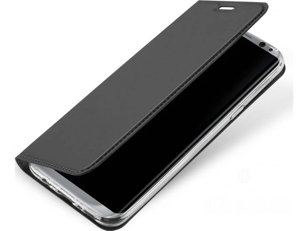 Flipové pouzdro Dux Ducis Skin pro Samsung Galaxy Note 10 Plus, tmavě šedá