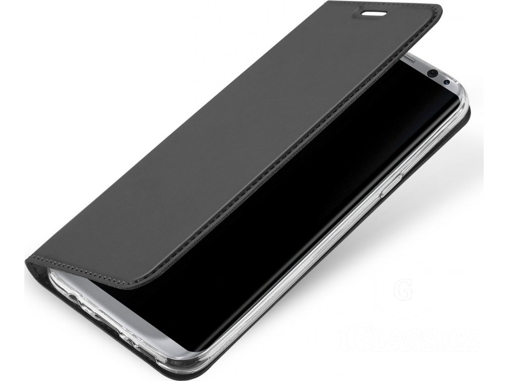 Flipové pouzdro Dux Ducis Skin pro Samsung Galaxy Note 10, tmavě šedá