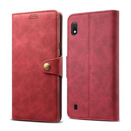 Lenuo Leather flipové pozdro na Samsung Galaxy A10, red