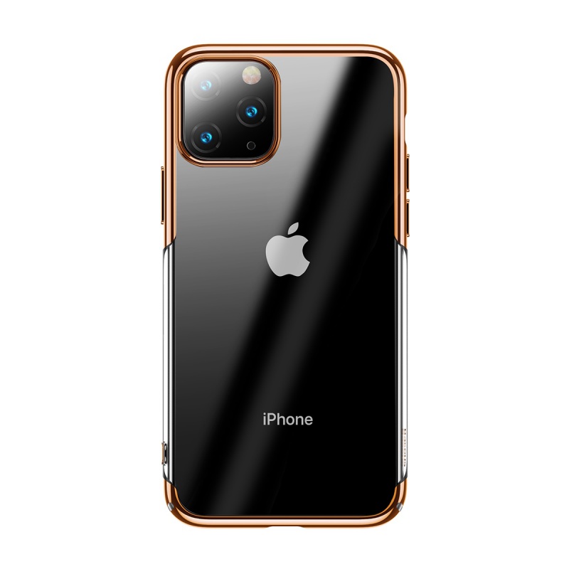 Silikonové pouzdro Baseus Glitter Case pro Apple iPhone 11 Pro Max, zlatá