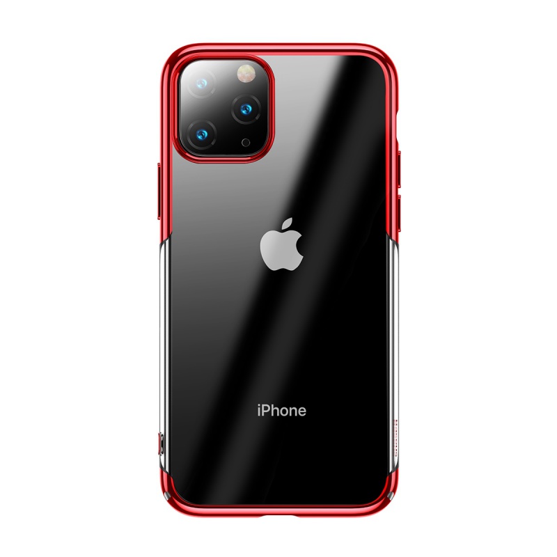 Silikonové pouzdro Baseus Glitter Case pro Apple iPhone 11 Pro Max, červená
