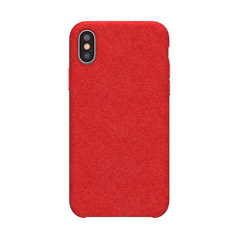 Silikonové pouzdro Baseus Original Super Fiber Case pro Apple iPhone X/XS, červená