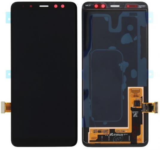 LCD + dotyková deska pro Samsung Galaxy A8 2018, black (New Swap Unit)