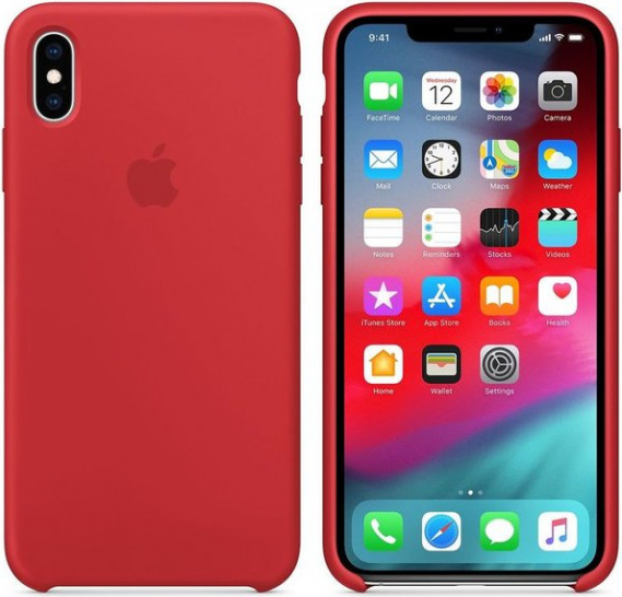 Originální silikonové pouzdro pro Apple iPhone XS, červená