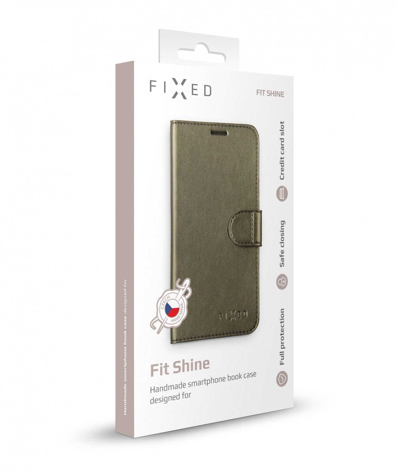 Pouzdro typu kniha FIXED FIT Shine pro Samsung Galaxy Xcover 4/4S, antracitové
