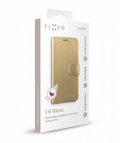 FIXED FIT SHINE flipové pouzdro pro Samsung Galaxy Xcover 4/4S, zlaté