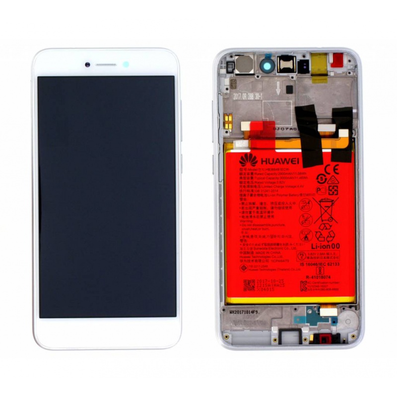LCD + dotyk + rámeček + baterie pro Huawei P9 Lite / Honor 8 Lite, white (Service Pack)