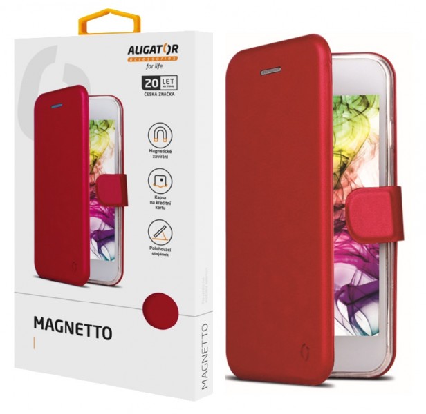 Flipové pouzdro ALIGATOR Magnetto pro Huawei nova 5T, red