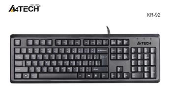 Klávesnice A4tech KR-92, CZ/US, USB, černá