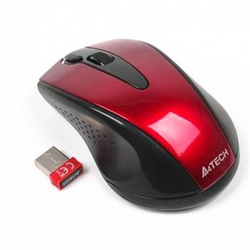 Bezdrátová optická myš A4tech G9-500F-3 V-track, 2.4GHz, 2000DPI, 15m dosah, USB, červená