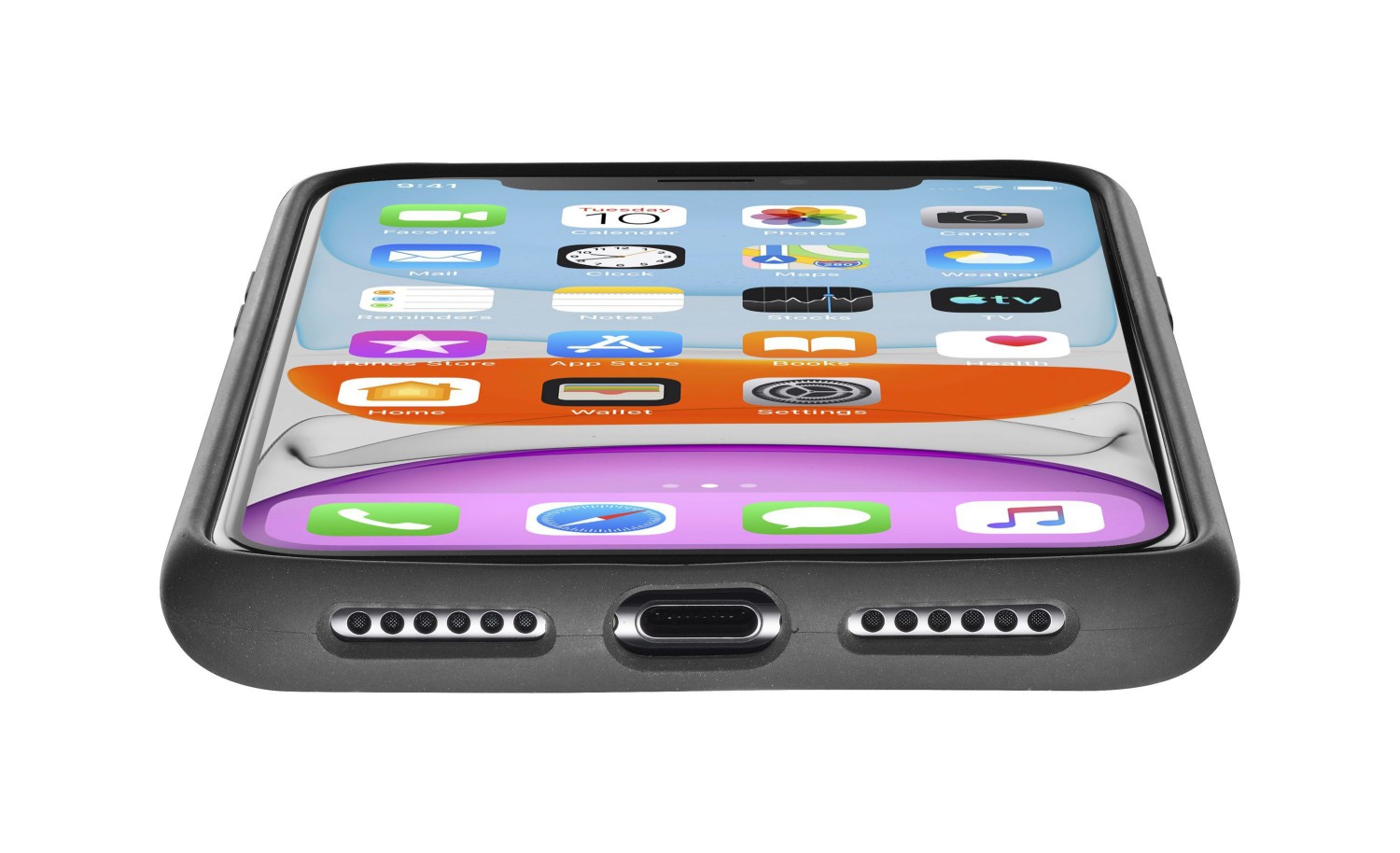 Silikonové pouzdro CellularLine SENSATION pro Apple iPhone 11, černá