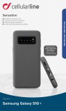 Silikonové pouzdro CellularLine SENSATION pro Samsung Galaxy S10 Plus, černá
