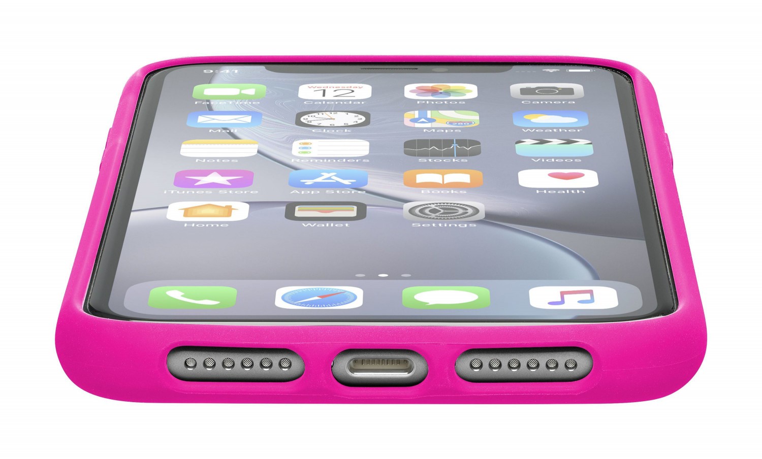 Silikonové pouzdro CellularLine SENSATION pro Apple iPhone XR, růžový neon