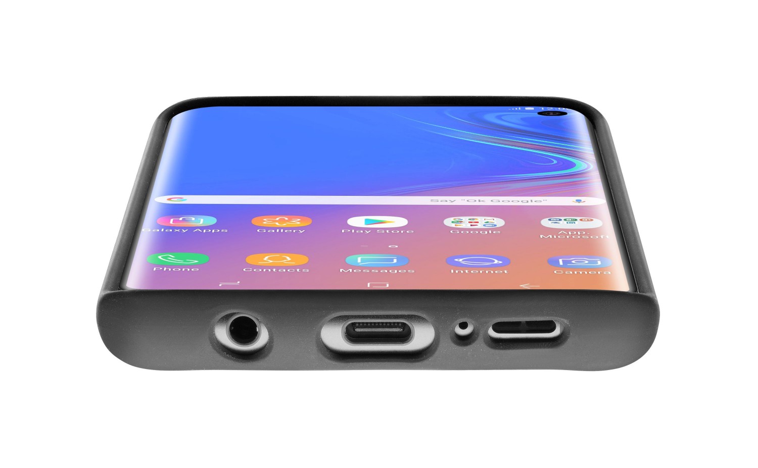 Silikonové pouzdro CellularLine SENSATION pro Samsung Galaxy S10, černá