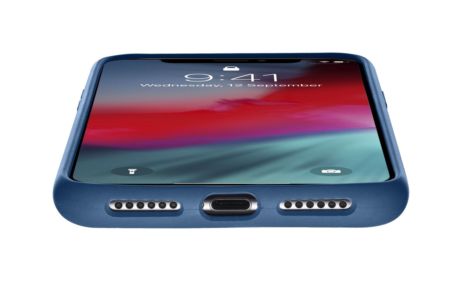 Silikonové pouzdro CellularLine SENSATION pro Apple iPhone XR, modrá