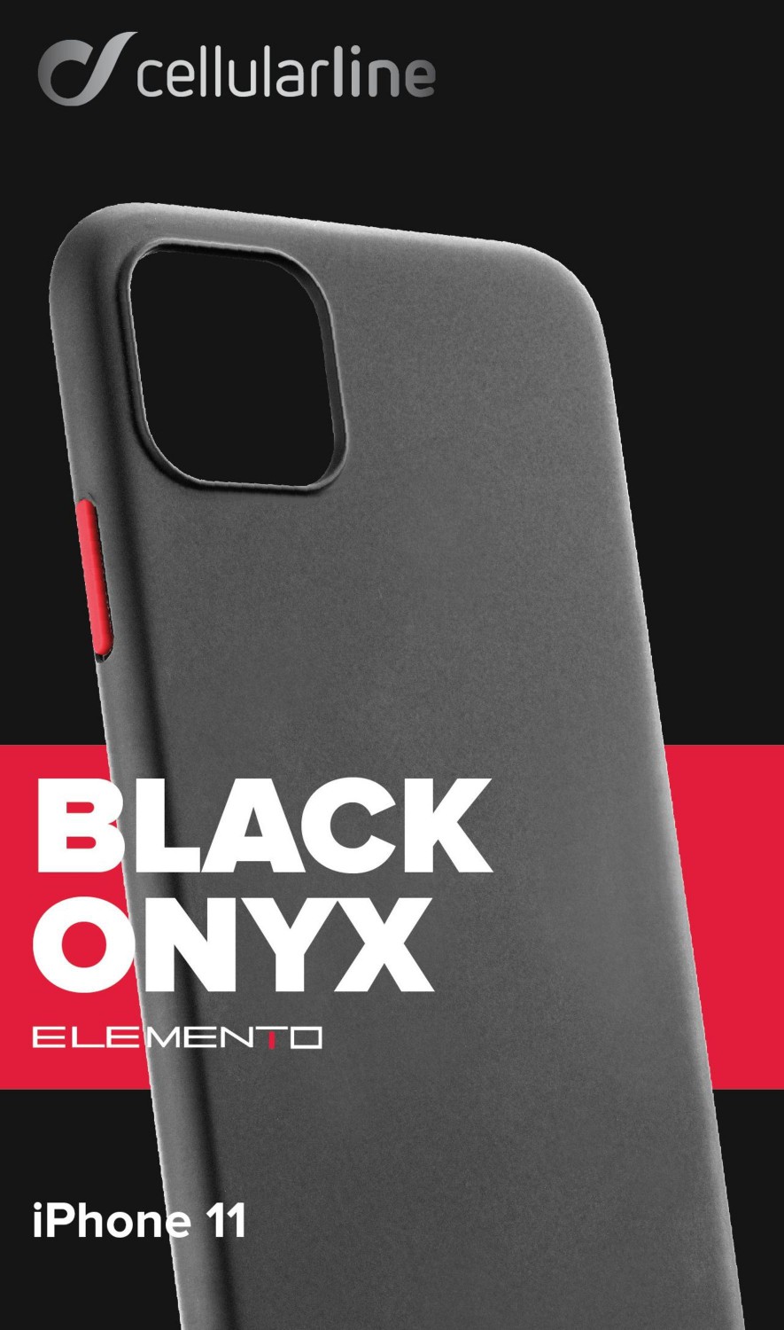 Zadní kryt Cellularline Elemento Black Onyx pro Apple iPhone 11