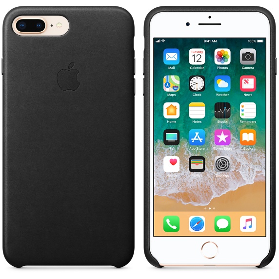 Kožené pouzdro Leather Case pro Apple iPhone 8 Plus/7 Plus, black