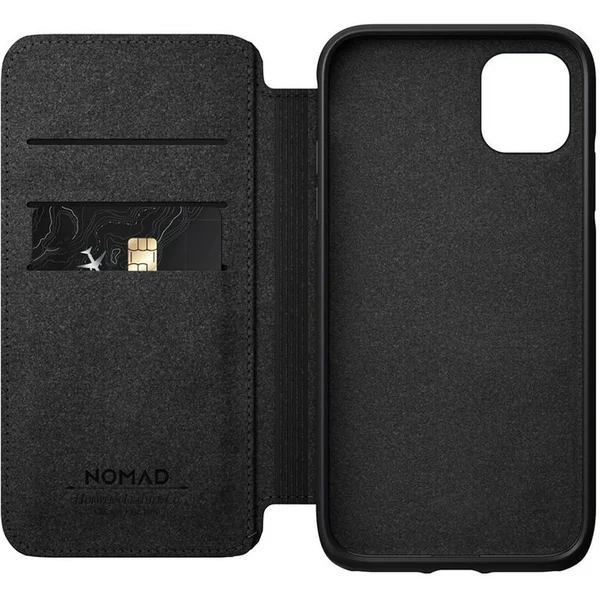 Flipové pouzdro Nomad Folio Leather case pro Apple iPhone 11 Pro, hnědá